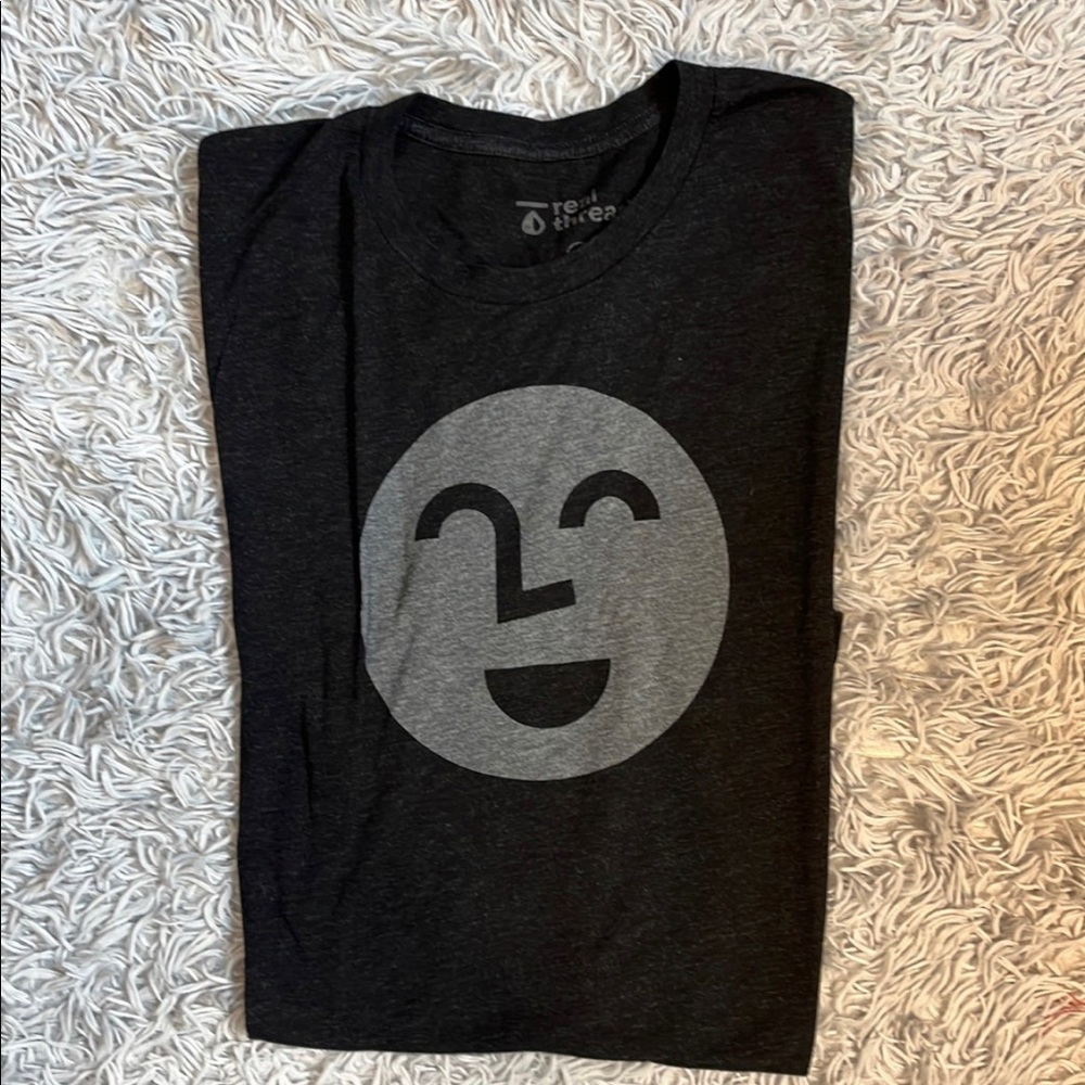 Real thread smiley face shirt